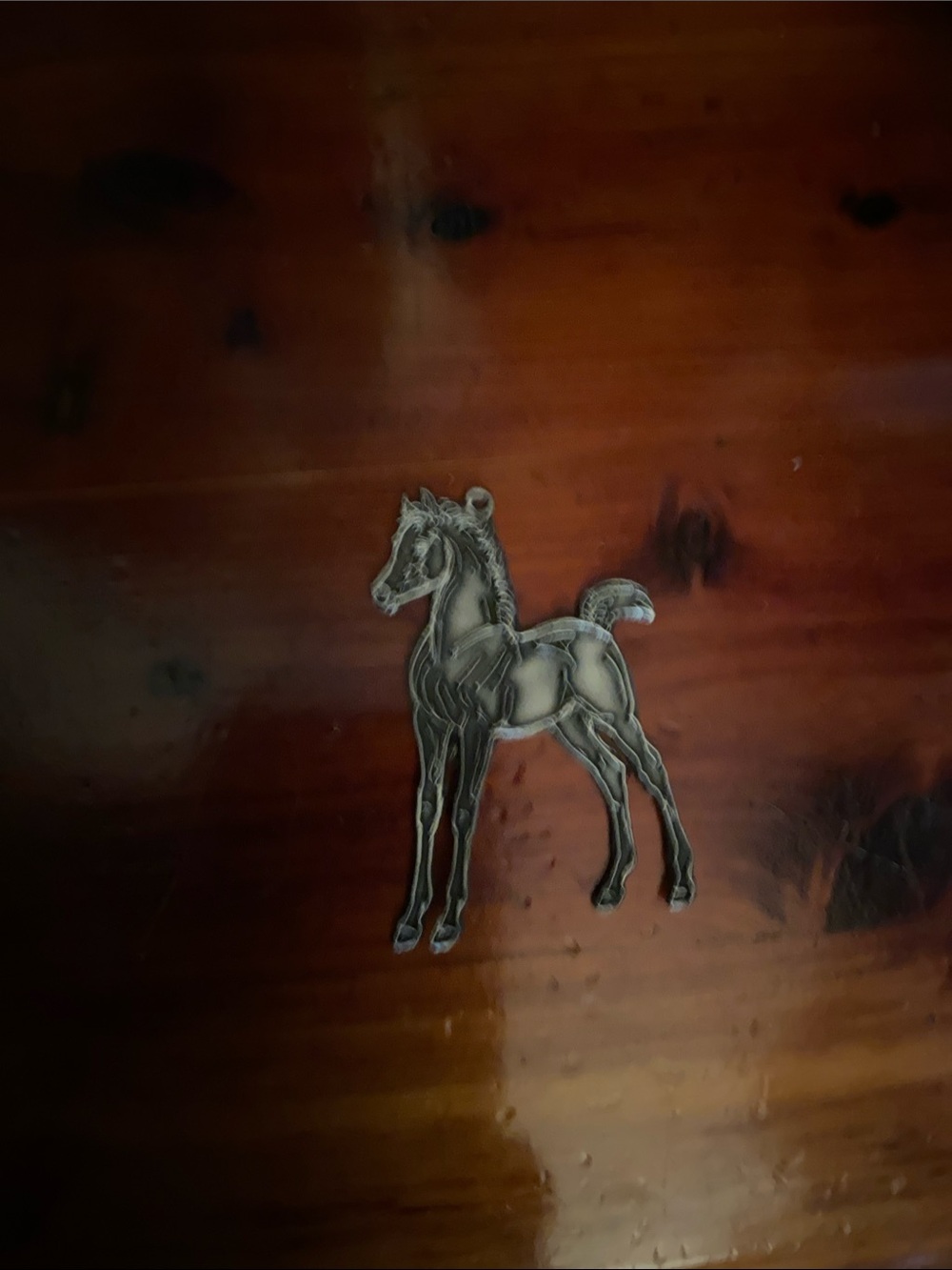 Silver horse horses Foal colt Christmas Ornament Metallic Horse Holiday pewter
